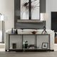 Crestview Collection Crosby Natural Console Table with Black Base-1