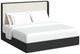 Elements International Rosalie Black/Gray Upholstered King Panel Bed-0