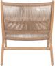 Moe's Home Collection Palma Warm Brown Teak Outdoor Lounge Chair with Warm Brown Wicker Cushions-3
