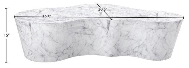 Meridian Furniture Monza White Marble Coffee Table-3