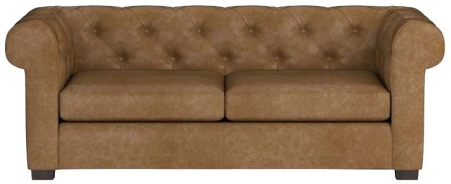 Bassett® Furniture Jamestown Benchmade Soft Umber Leather Loveseat-1