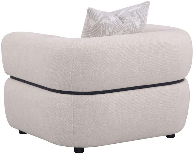 Coaster® Jeanette Upholstered Beige Round Arm Accent Chair-3