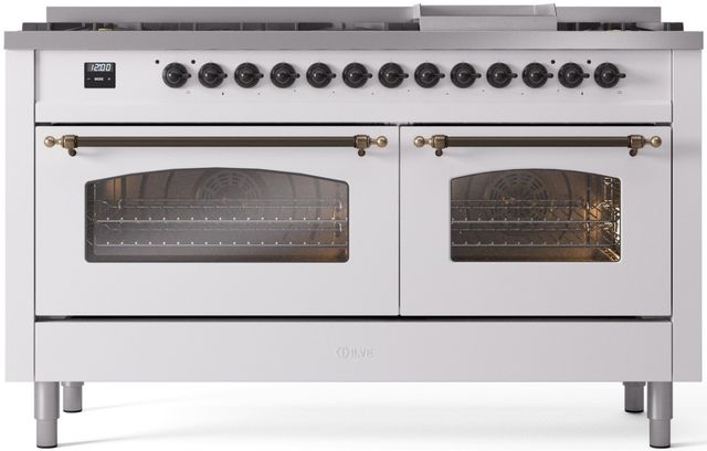 Ilve® Nostalgie II Series 60" Custom RAL Color Pro Style Dual Fuel Range-1