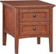 Whittier Wood® Furniture McKenzie Glazed Antique Cherry Rectangular End Table-0