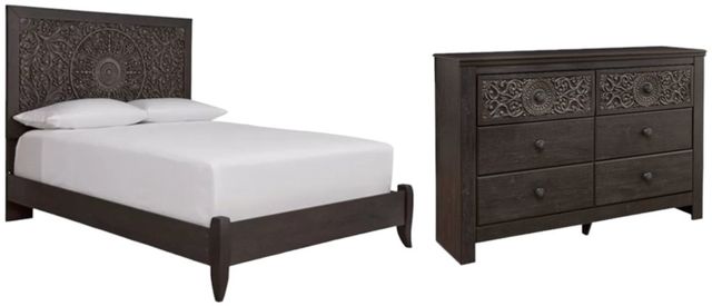 Signature Design by Ashley® Paxberry 2-Piece Black King Panel Bed Set-0