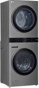 LG WashTower™ Graphite Steel Electric Laundry Center, 5.2 Cu. Ft. Washer, 7.4 Cu. Ft. 3-Way Venting Dryer with Black Tempered Glass Doors-2
