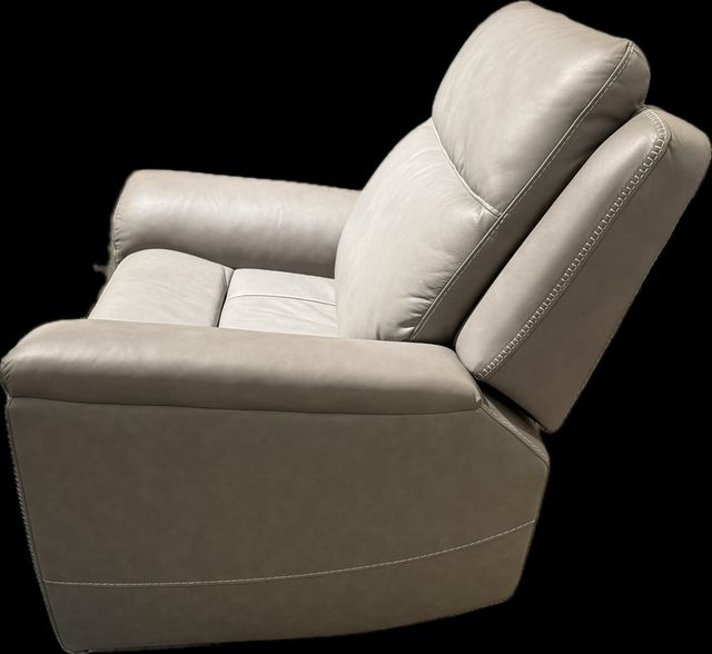 Grey Leather Power Recliner-2