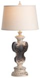 Crestview Collection Shield Cast Antique White/Charred Black Table Lamp-1