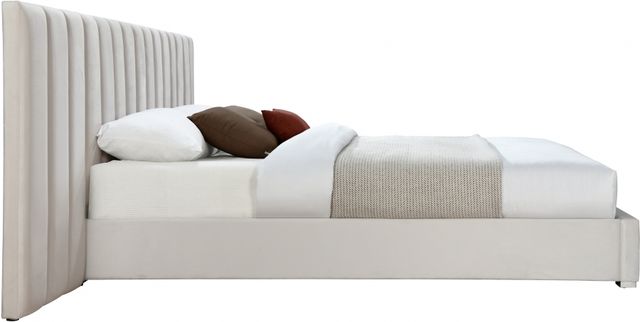 Meridian Furniture Pablo Cream Queen Upholstered Panel Bed-2