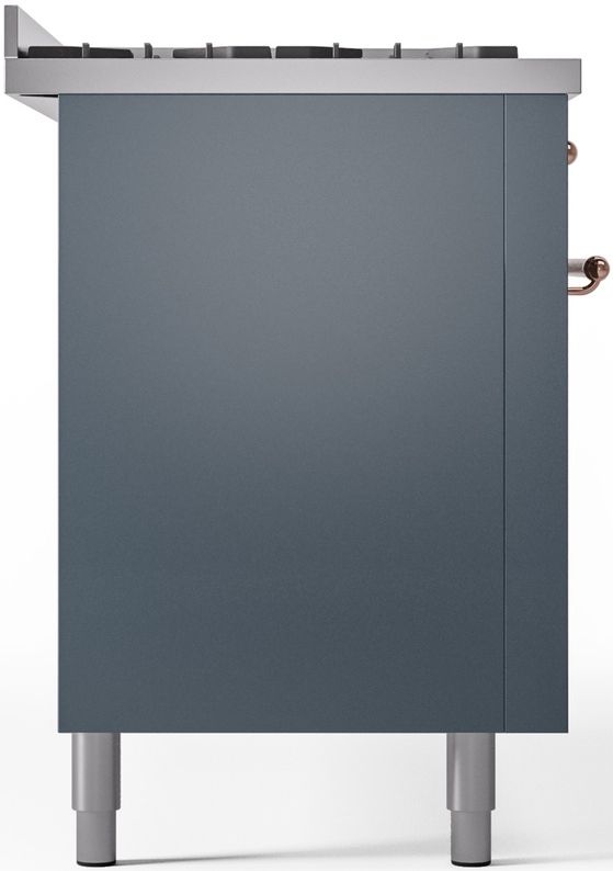 Ilve® Nostalgie II Series 60" Blue Grey Pro Style Dual Fuel Range-3