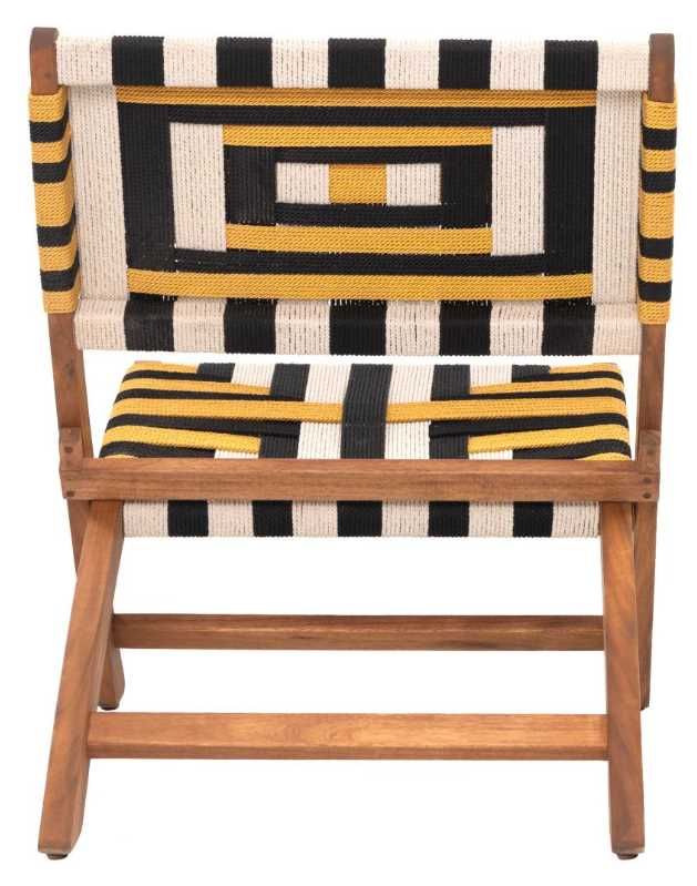 Zuo® Modern Sunbeam Multicolor Wood Outdoor Lounge Chair-3