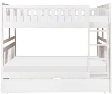 Homelegance® Galen White Full/Full Storage Youth Bunk Bed-2