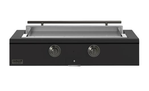 Caliber™ Rockwell Social 48" Ultra Matte Black Built-In Liquid Propane Outdoor Griddle with Pewter Hardware-0