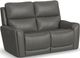 Flexsteel® Carter Smoke Power Reclining Loveseat with Power Headrests and Lumbar-0