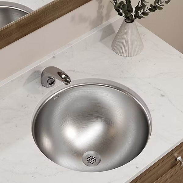 Elkay Asana® Lustrous Satin 18-3/8" Single Bowl Undermount Bathroom Sink with Overflow-2