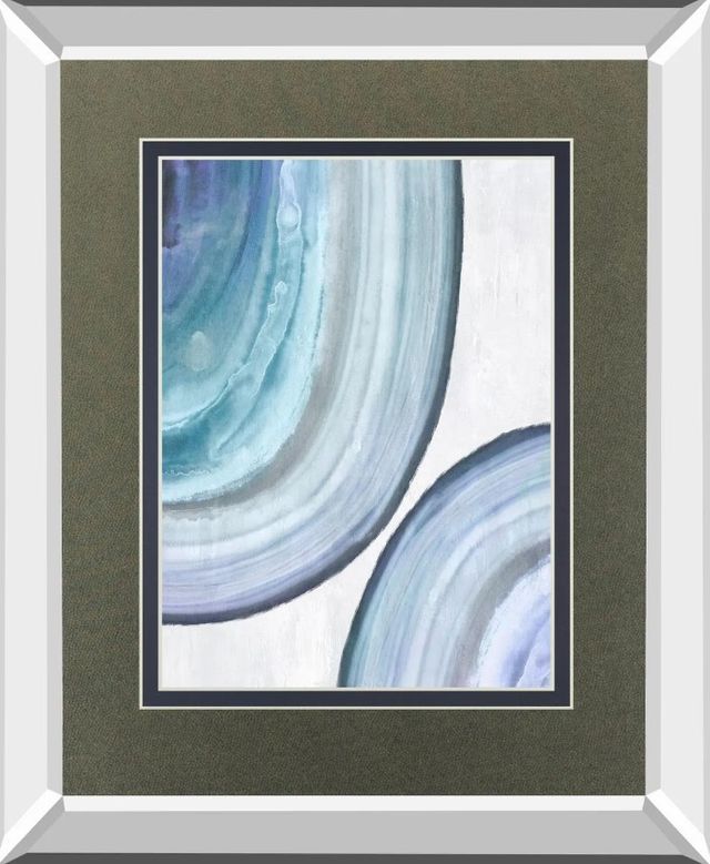 Classy Art Endless Blue II By Eva Watts Mirror Framed Wall Art-1