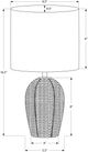 Monarch Specialties Inc. Natural Rattan/Ivory Shade Table Lamp -1