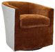 Cozy Life Milano Orange/Tan Swivel Chair-0