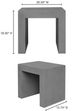 Moe's Home Collection Lazarus Grey Concrete Outdoor Stool-4