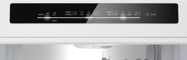 Bosch® 500 Series 24" 12.8 Cu. Ft. Easy Clean Stainless Steel Counter Depth Bottom Freezer Refrigerator-9