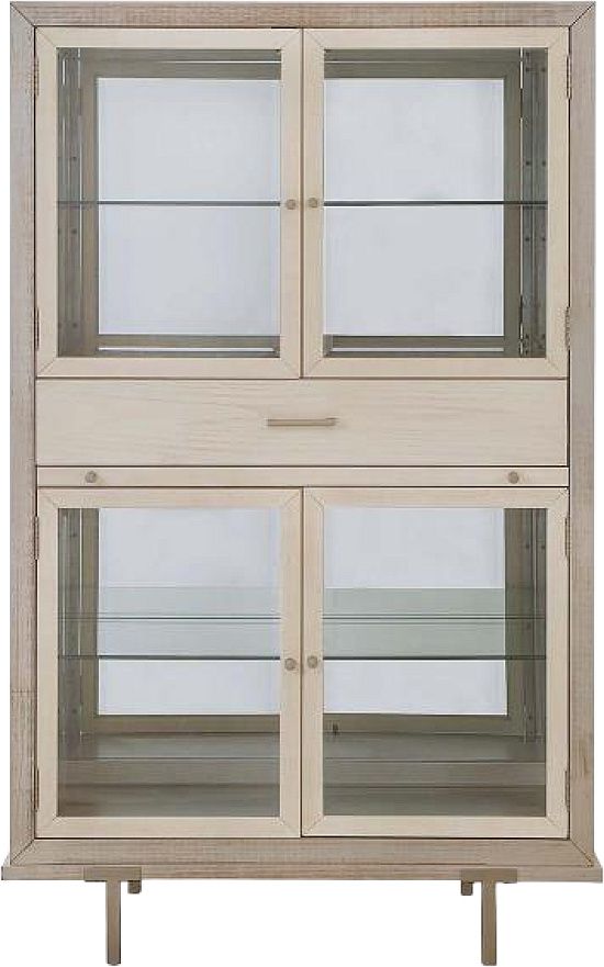 Magnussen Home® Lenox Acadia White/Warm Silver Display Cabinet-3