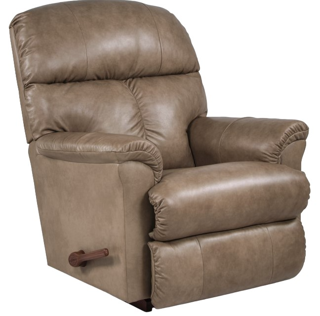 La-Z-Boy® Reed Beige Leather Manual Rocking Recliner Johnson's