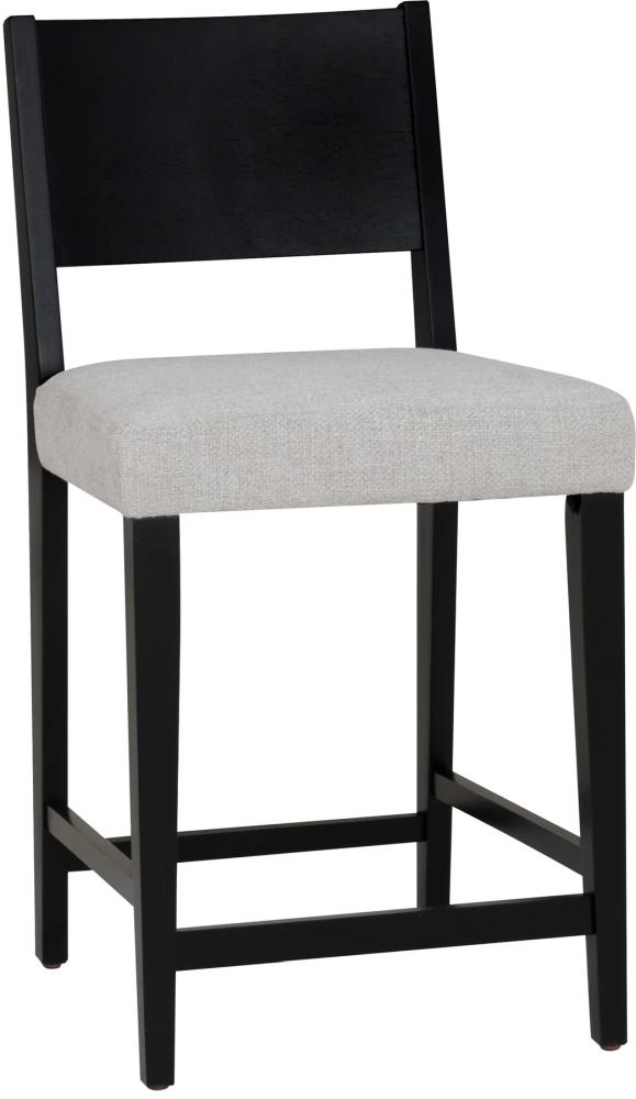Powell® Cosgrove 2-Piece Black/Light Gray Upholstered Counter Stool Set-3