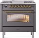 Ilve® Nostalgie II Series 36" Graphite Matte Pro Style Dual Fuel Range-1