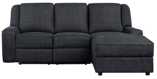 Homelegance® Monterey 2-Piece Ebony Manual Reclining Right-Arm Facing Sectional and Chaise-2