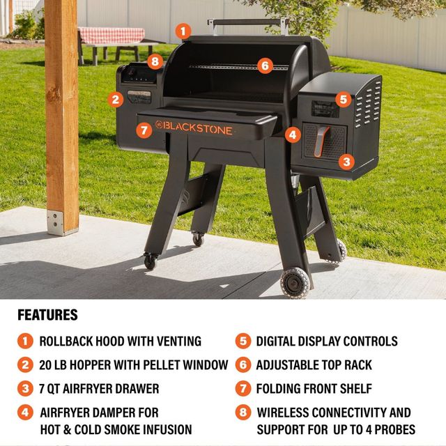 Blackstone® 53" Black Freestanding Wood Pellet Grill -3