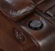 Corinthian Furniture Luke Manhattan Brown Power Recliner with Power Headrest and Bluetooth Speaker-2