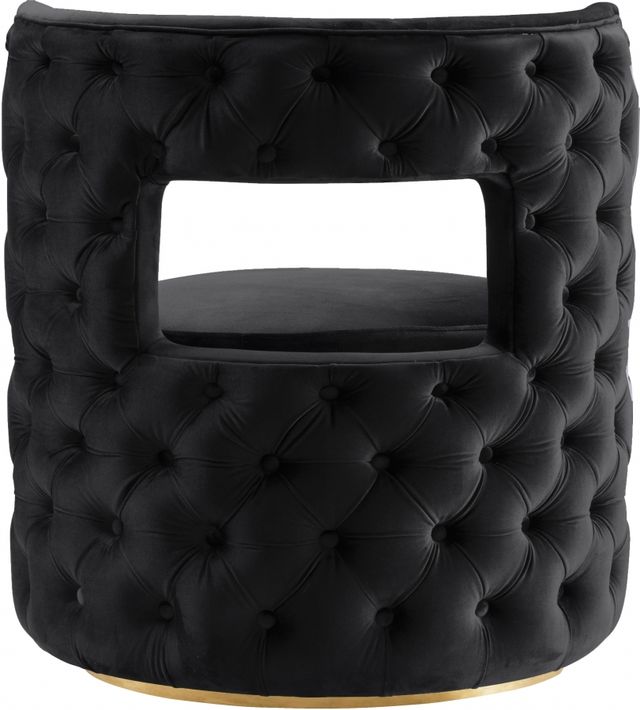 Meridian Furniture Theo Black Velvet Swivel Chair-2