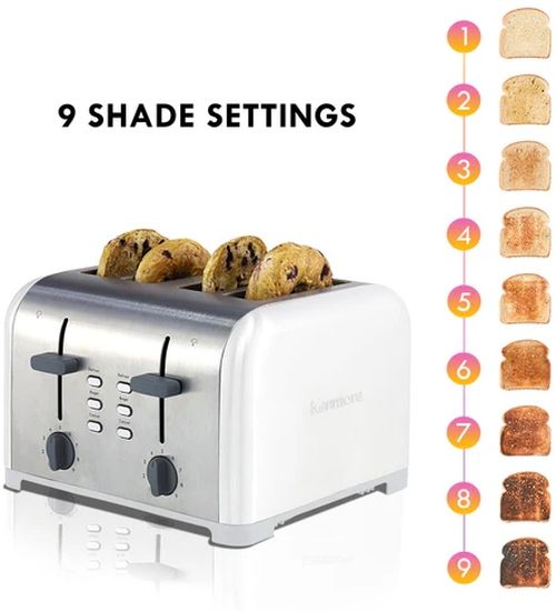Kenmore® 4 Slice White and Stainless Steel Toaster-3