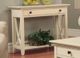 Handstone Florence Cloud White Sofa Table With Drawers and Shelf-0