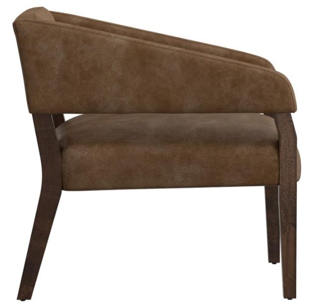 International Furniture Direct Murcia Cognac/Lacquer Brown Accent Chair-2