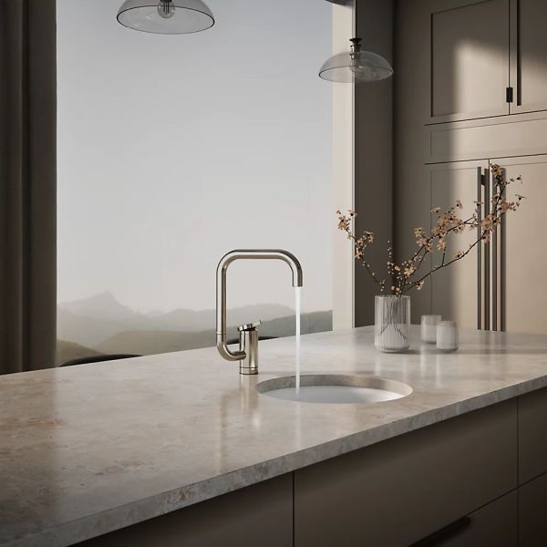 KOHLER® Components® Vibrant Polished Nickel 13" Single-Handle Bar Sink Faucet with 2-Function Extended-Reach Spout-2