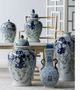 A & B Home Blue/Gold Bryn Ginger Jar-5