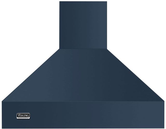 Viking® 5 Series 48" Slate Blue Professional Chimney Wall Mounted Range Hood-0