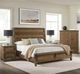 Intercon Forge Wire Brushed Weathered Chestnut King Panel Bed-1