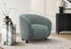 Monarch Specialties Inc. Green 30" Rounded Barrel-Back Accent Chair with Black Legs-1