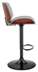 Armen Living Brock Gray/Walnut/Black Adjustable Bar Stool-1