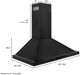 ZLINE 36" Black Stainless Steel Wall Mount Range Hood-2
