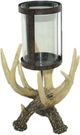 HiEnd Accents Antler Pillar Brown Candle Holder-0