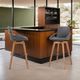 Armen Living Baylor Gray/Walnut Swivel Bar Stool-1