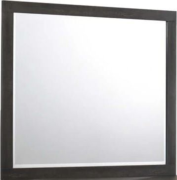 Elements International Harlington Rustic Gray Walnut Dresser Mirror-0