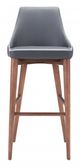 Zuo® Moor Dark Gray Bar Chair-1