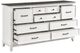 Mazin Furniture Chesterton Antique White/Dark Brown Dresser-2
