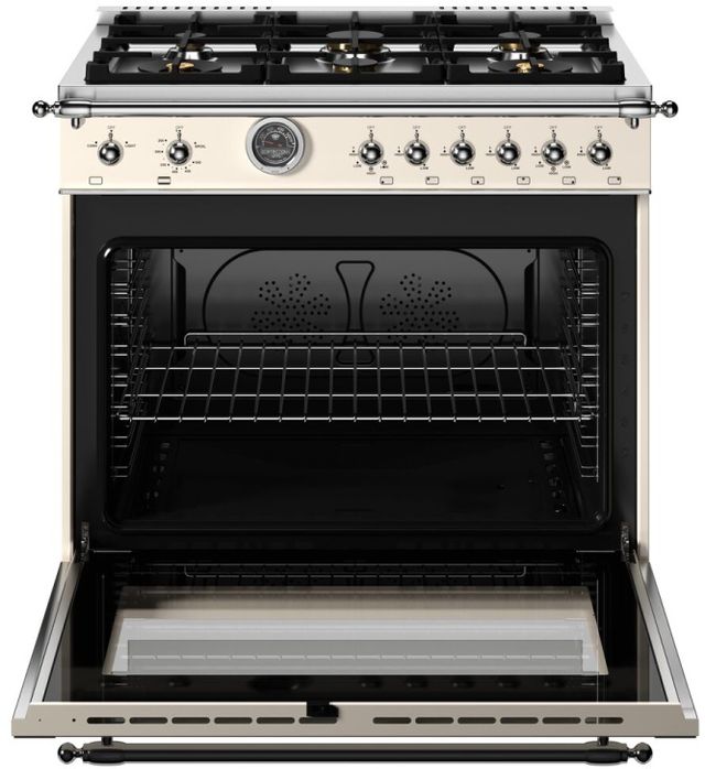 Bertazzoni Heritage Series 36" Ivory Pro Style Gas Range-1
