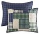 Olliix by Madison Park Timber 3 Piece Green and Navy Full/Queen Reversible Printed Coverlet Set-3