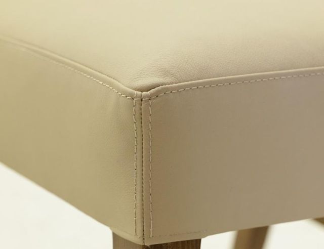 International Furniture Direct Forge Chocolate Brown/Ivory Leather Dining Side Chair-4